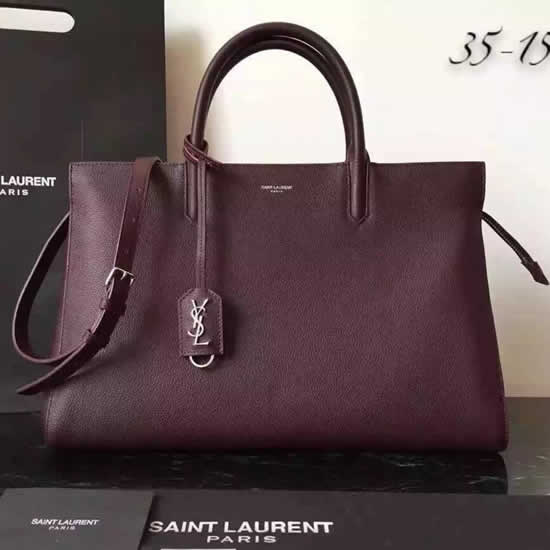 Replica Saint Laurent Medium Rive Gauche Bag In Burgundy Leather